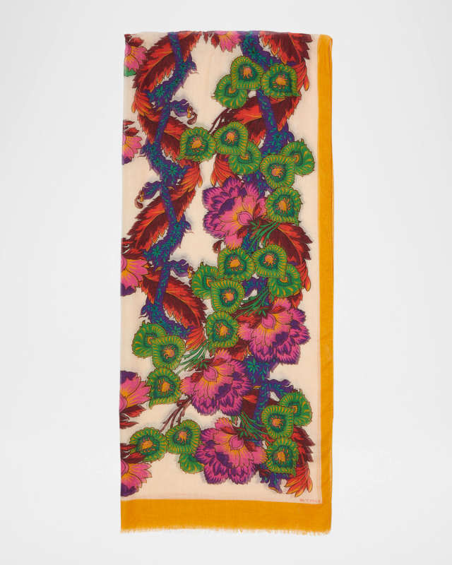 Floral Paisley Silk Scarf